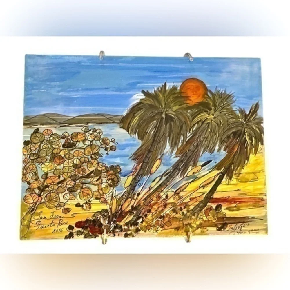Hand Painted Beach Portrait from Purto Rico
